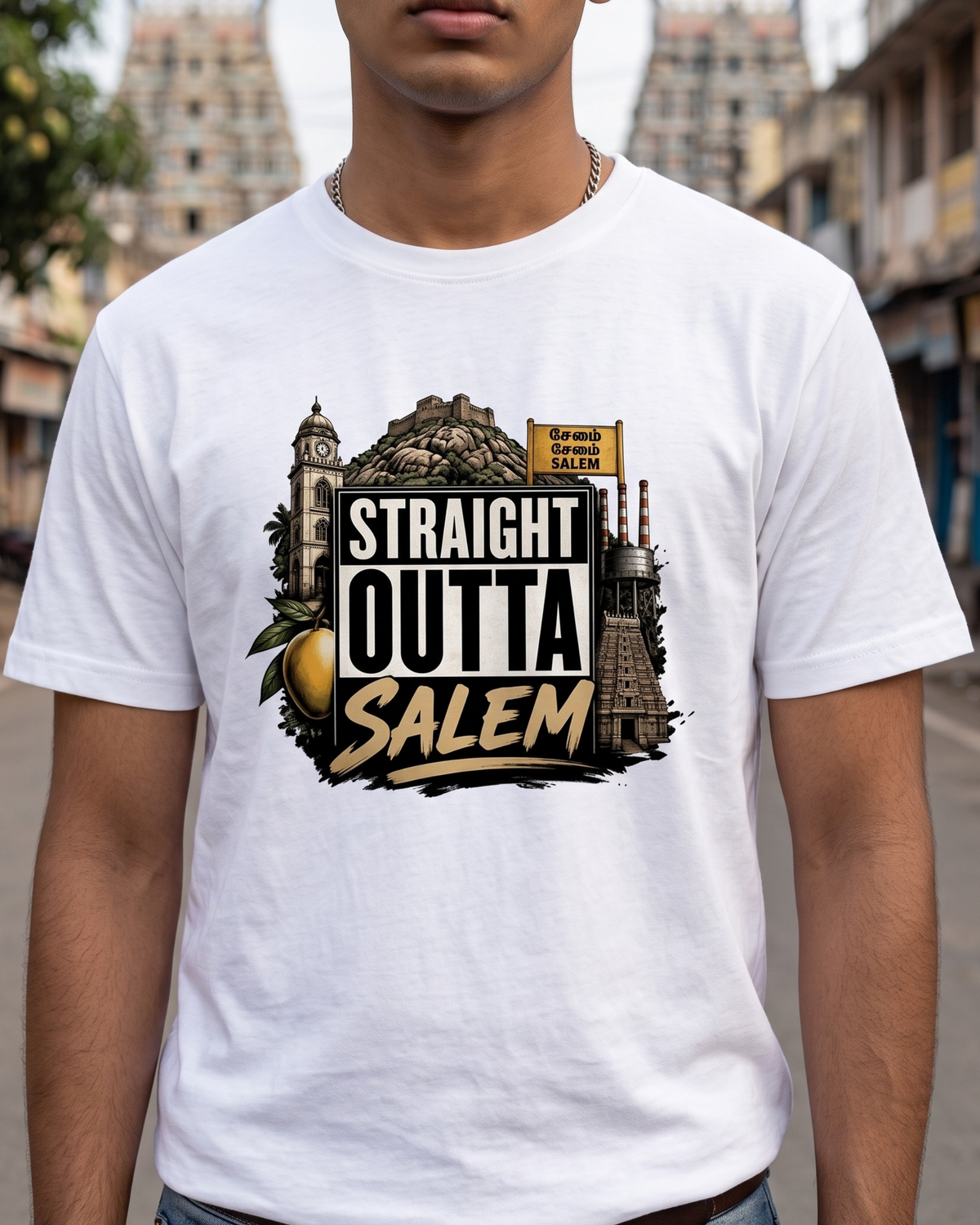 Straight Outta Salem Male Classic Crew T-Shirt