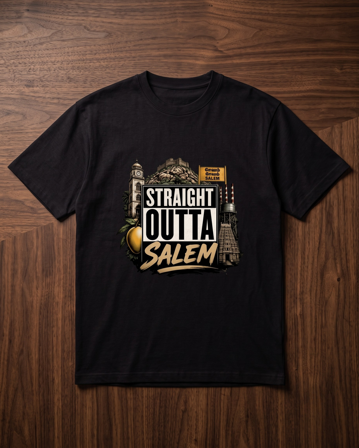 Straight Outta Salem Male Classic Crew T-Shirt
