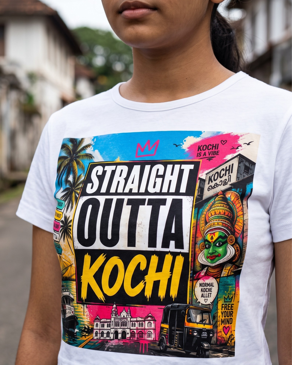 Straight Outta Kochi Female Baby Tee