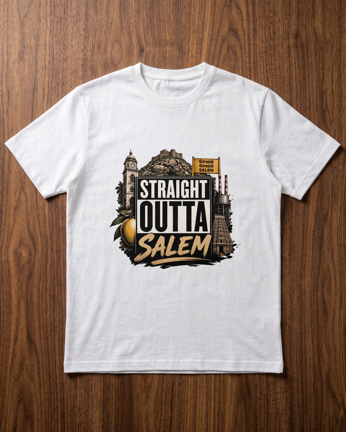 Straight Outta Salem Male Classic Crew T-Shirt